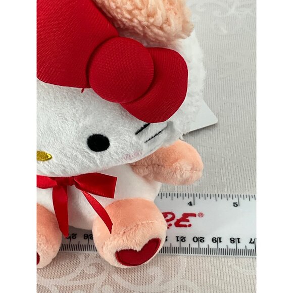 Hello Kitty Plush Cat With Red Bow & Heart Details 6" - Picture 4 of 4